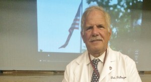 Mr. DeGrogo spoke to Law's history classes. (Photo by Emily Carroll)