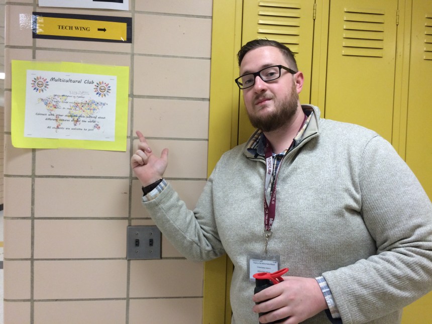 Mr. Healy is the advisor of the Multicultural Club. (Photo by Valerie Araujo)